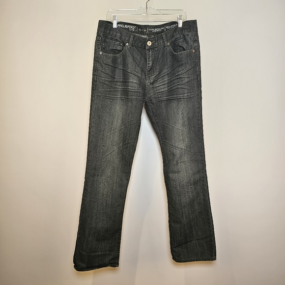 Projekt Raw straight cut cotton blend denim blue jeans pants size men 36x30 US - Picture 2 of 8